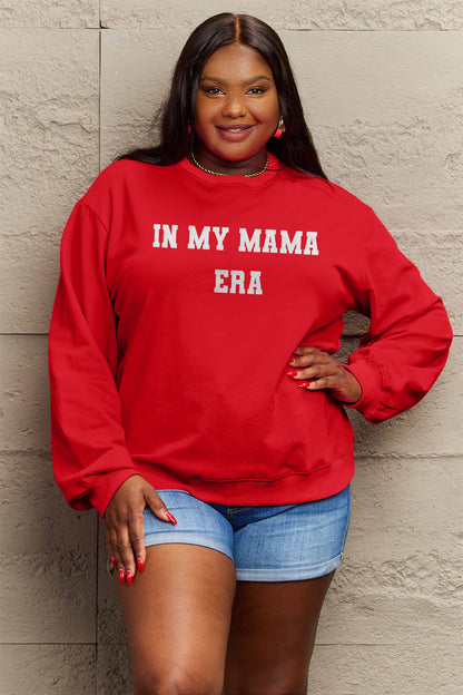 Simply Love Full Size IN MY MAMA EAR Graphic Sweatshirt-Jewearrings