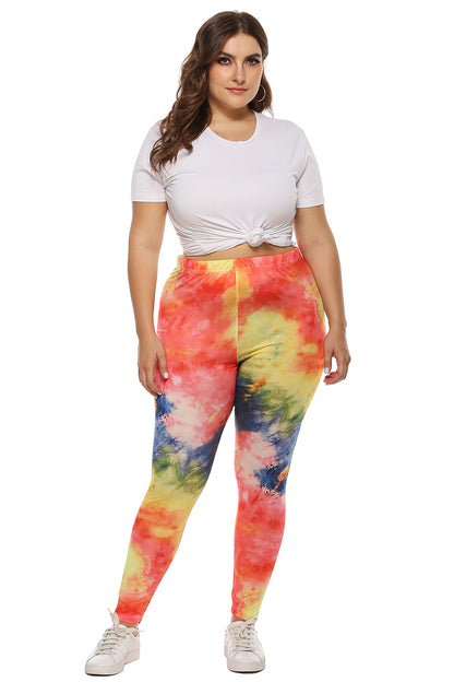 Plus Size Tie Dye Legging-Jewearrings