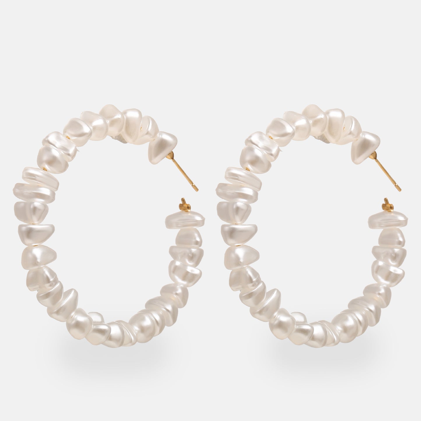 Irregular Faux Pearl Earrings-Jewearrings