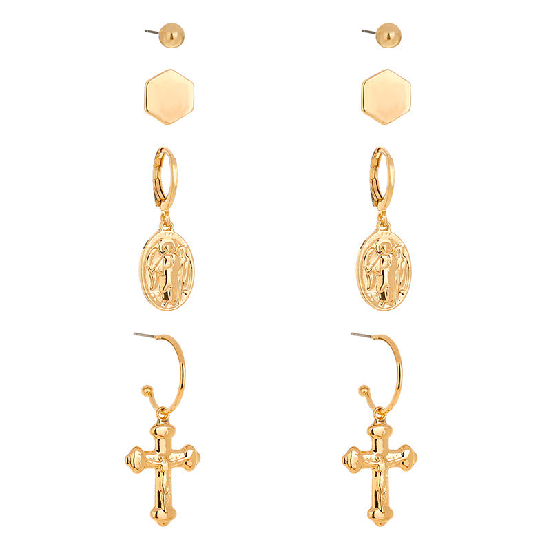 Religious Cross Multi-element Set Earrings-Jewearrings