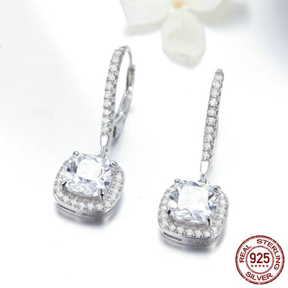 Women's Fashion Personality Long White Gold Plated Earrings-Jewearrings