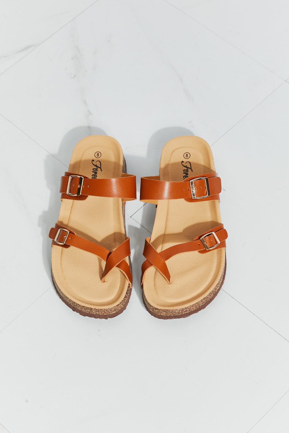 Forever Link Coastal Escape Toe Ring Footbed Slide Sandal-Jewearrings