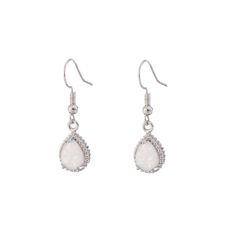 Ladies Fashion Opal Earrings-Jewearrings