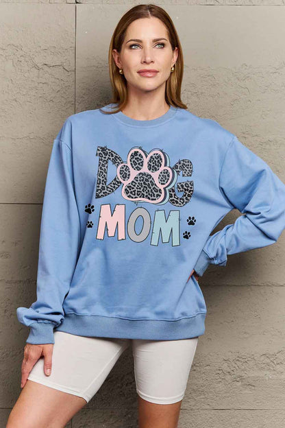 Simply Love Simply Love Full Size DOG MOM Graphic Sweatshirt-Jewearrings