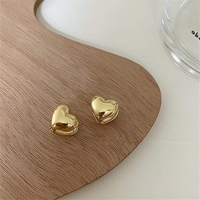 Three-dimensional Love Ear Clip Female Fashion Sweet Personalized Earrings-Jewearrings