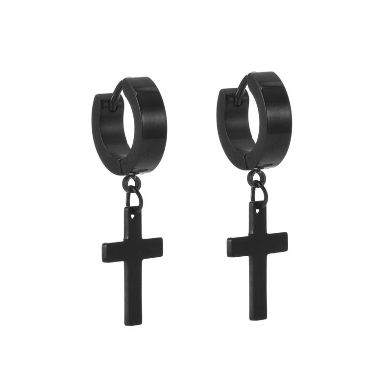 Cross Earrings European Style Temperament Flat-Jewearrings