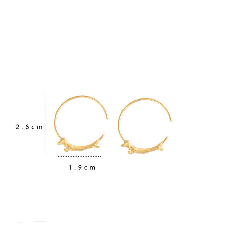 Women's Frosted Personality Simple Sterling Silver Earrings-Jewearrings