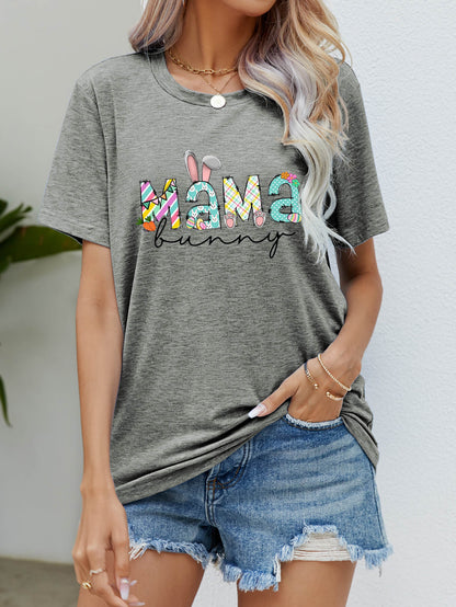 MAMA BUNNY Easter Graphic Tee-Jewearrings