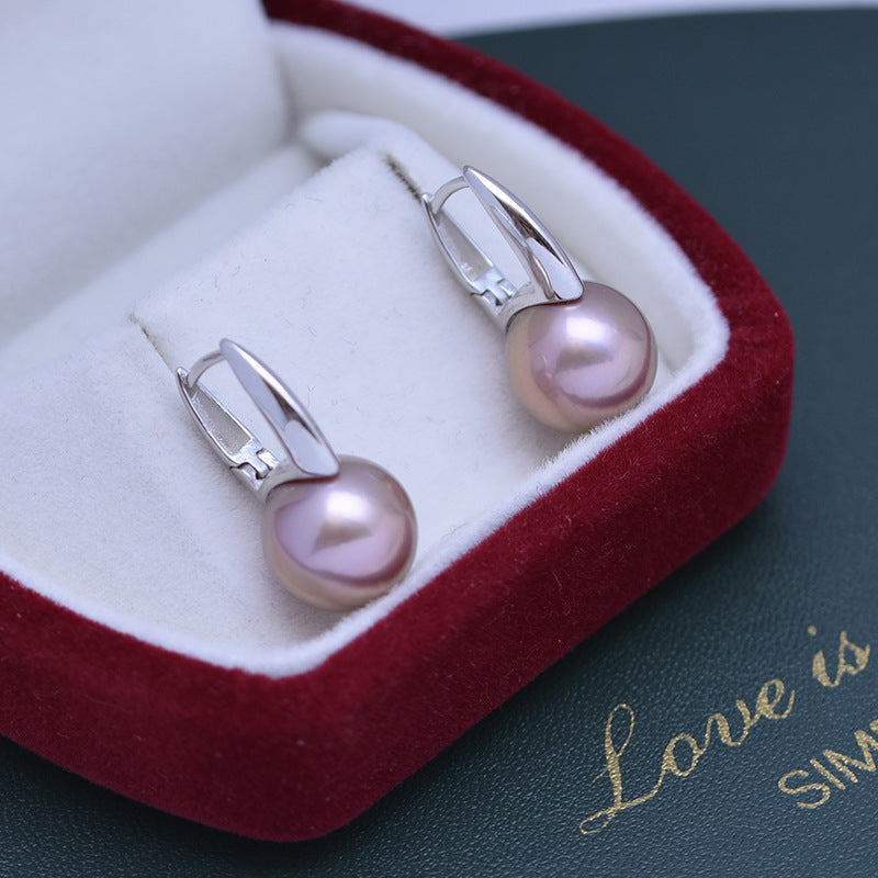 Women's Fashion Simple Geometric Pearl Earrings-Jewearrings