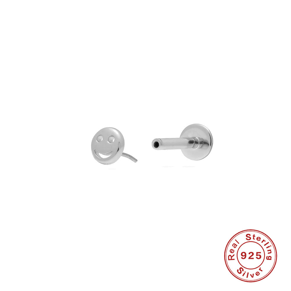 Flat Threaded Pierced Cartilage Earrings-Jewearrings