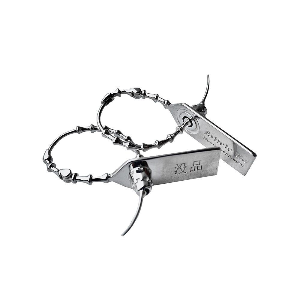 Anti-Theft Buckle Earrings Fashion Design Sterling Silver-Jewearrings