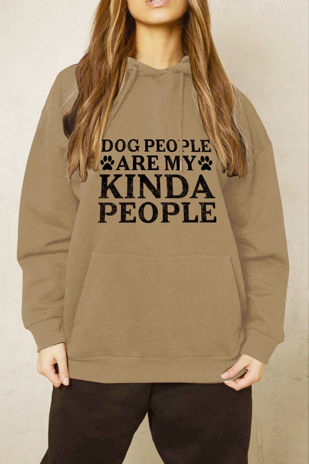 Simply Love Simply Love Full Size Dog Paw Slogan Graphic Hoodie-Jewearrings