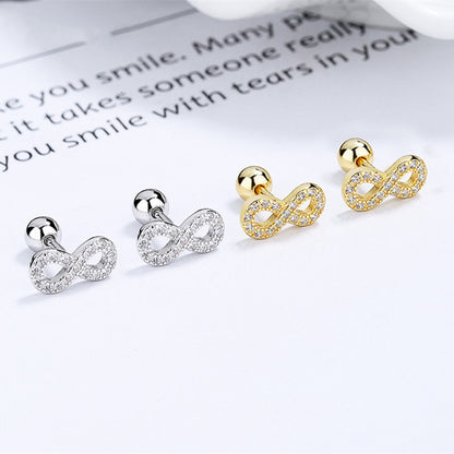 925 Sterling Silver 8 Thread Stud Earrings For Women-Jewearrings