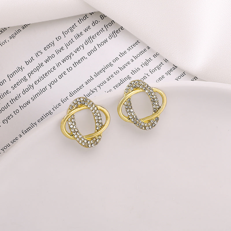 Temperament Earrings Sterling Silver Cold Wind Female-Jewearrings