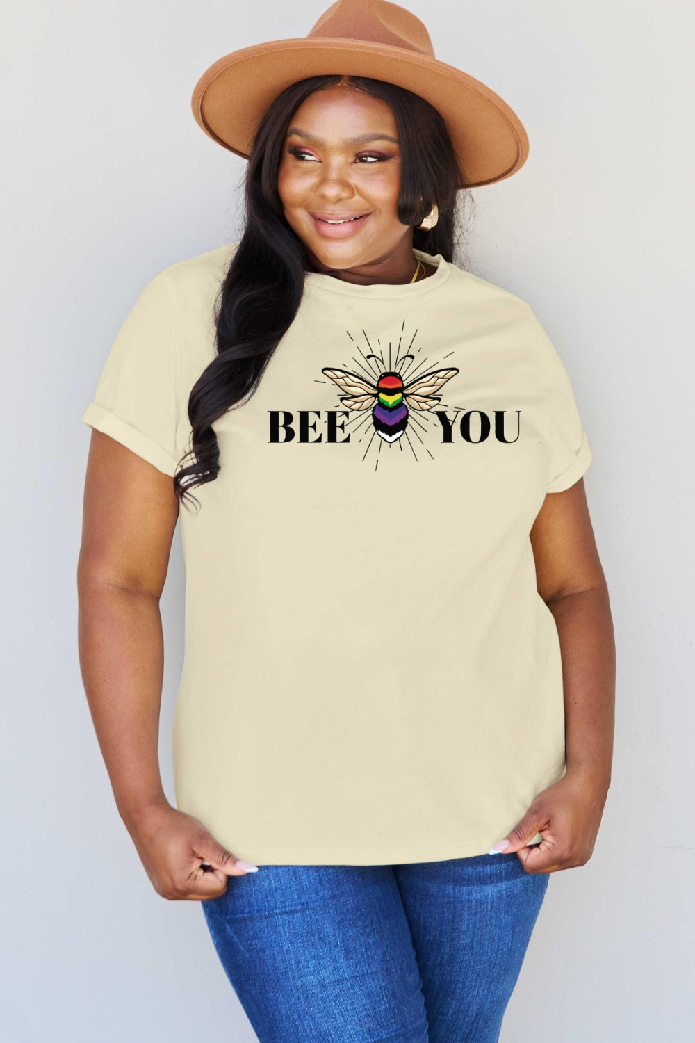 Simply Love Full Size BEE YOU Graphic T-Shirt-Jewearrings