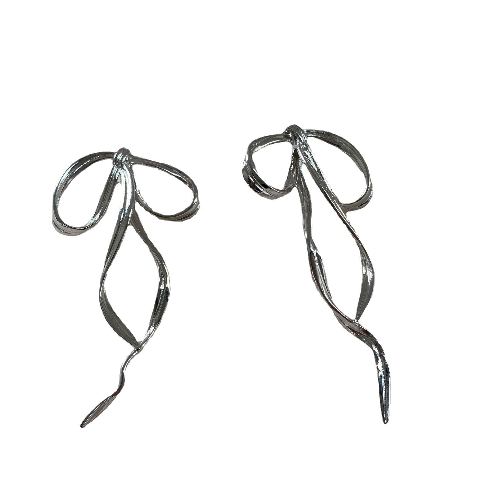 Fashion Women's Simple Streamer Bow Earrings-Jewearrings