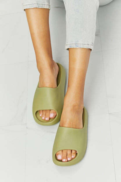 NOOK JOI In My Comfort Zone Slides in Green-Jewearrings