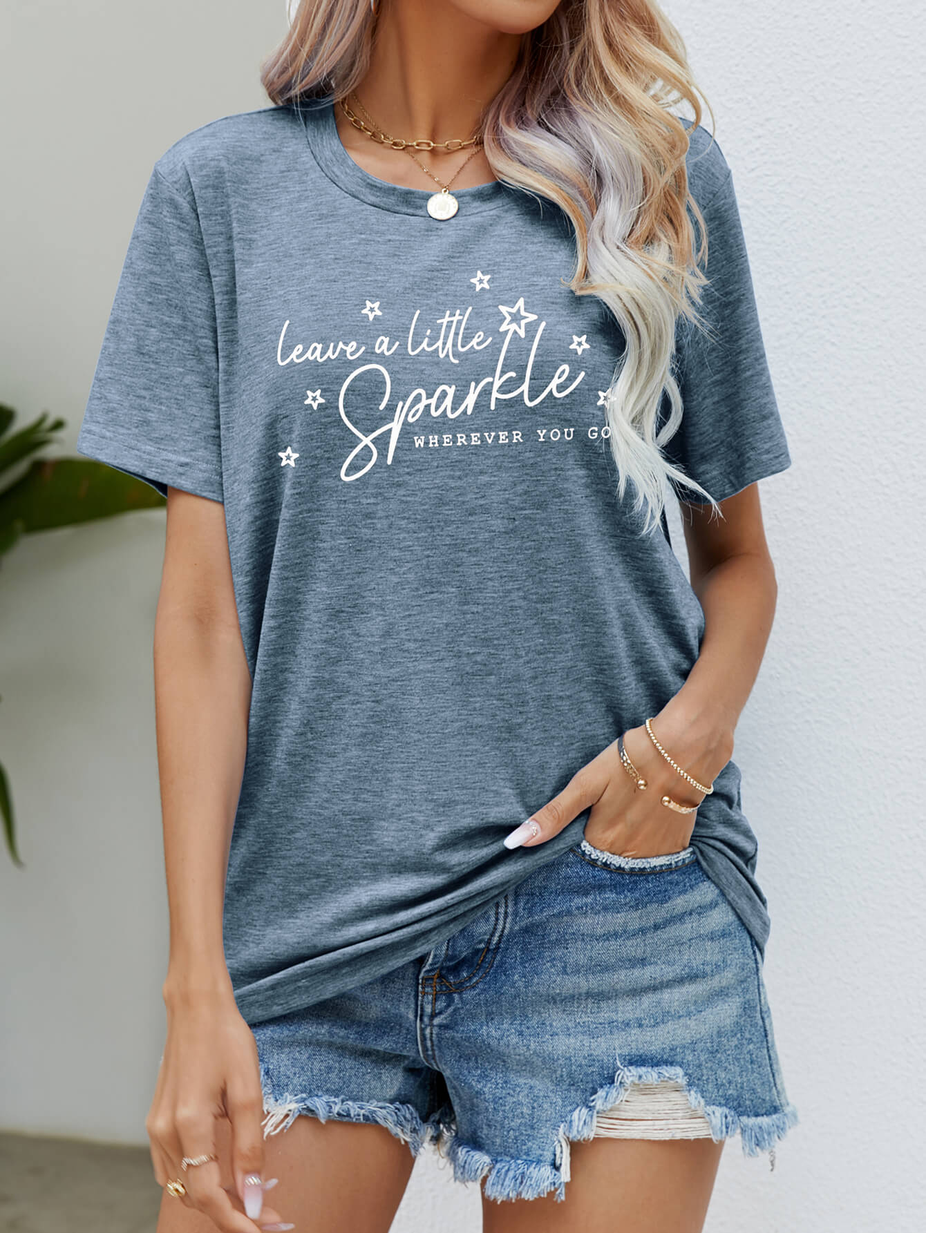 LEAVE A LITTLE SPARKLE WHEREVER YOU GO Tee Shirt-Jewearrings