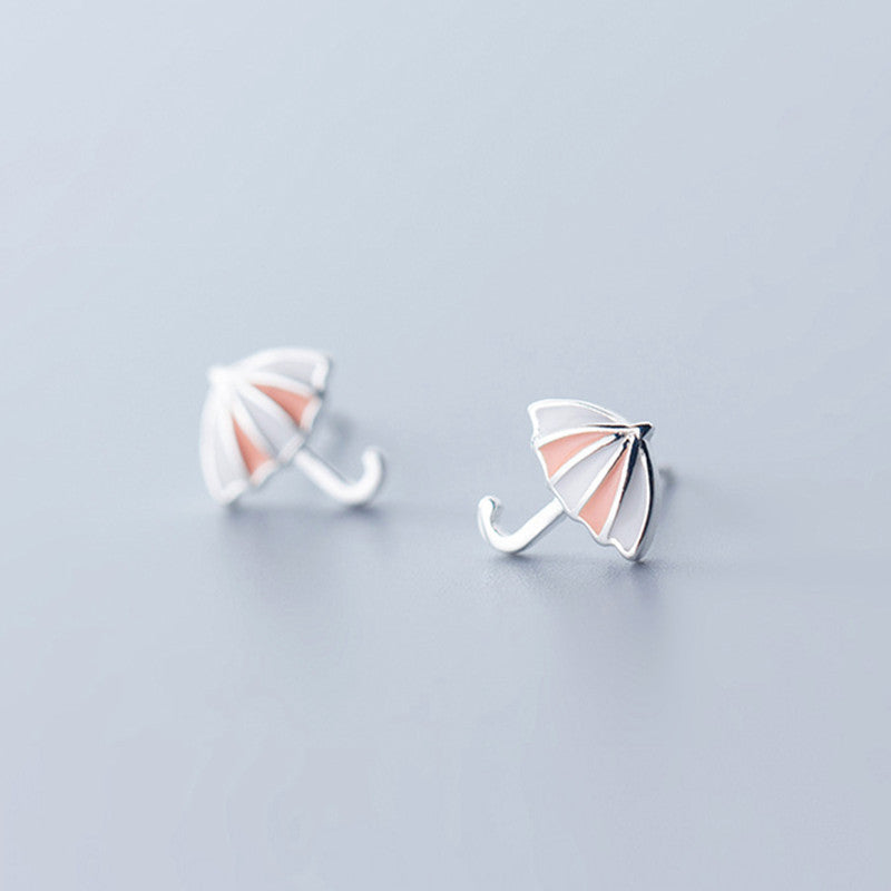 Fashion Personalized And Mori Small Umbrella Stud Earrings For Women-Jewearrings