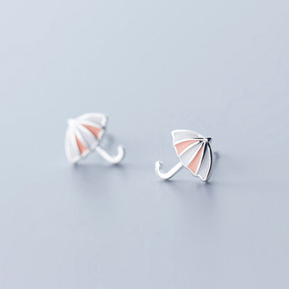 Fashion Personalized And Mori Small Umbrella Stud Earrings For Women-Jewearrings