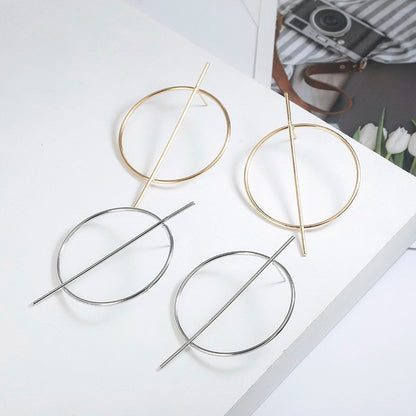 Metal Hoop Earrings-Jewearrings