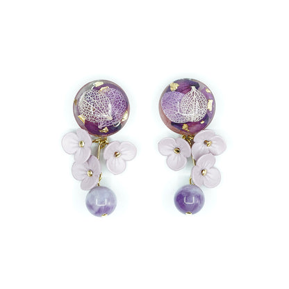 Original Design Amethyst Earrings In Sterling Silver-Jewearrings