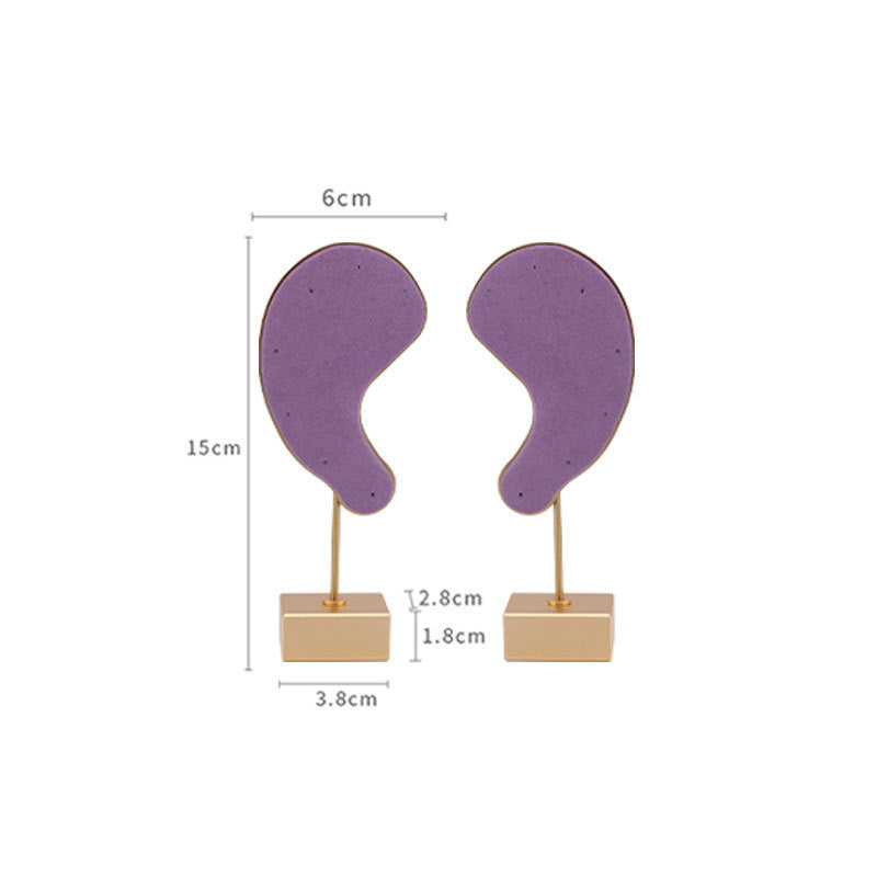 Creative Color Microfiber Stud Earrings Display Stand-Jewearrings