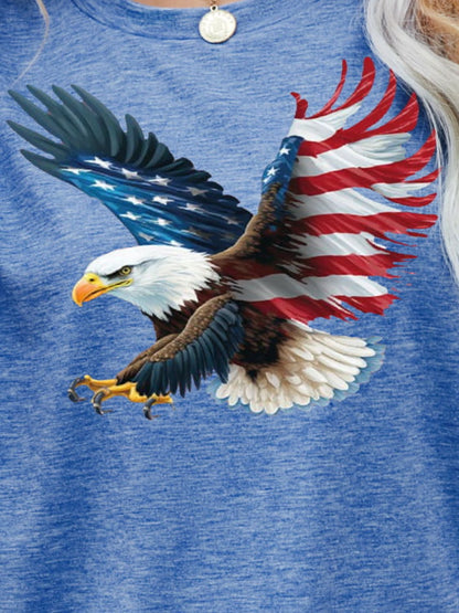 US Flag Eagle Graphic Tee-Jewearrings