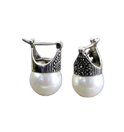 Vintage pearl earrings-Jewearrings