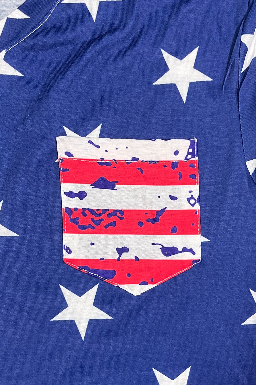 V-Neck Short Sleeve US Flag T-Shirt-Jewearrings