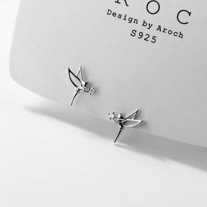 Women's Fashion Simple Geometric Sterling Silver Stud Earrings-Jewearrings