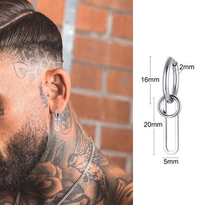 Men's Stainless Steel Cross Stud Earrings Jewelry-Jewearrings