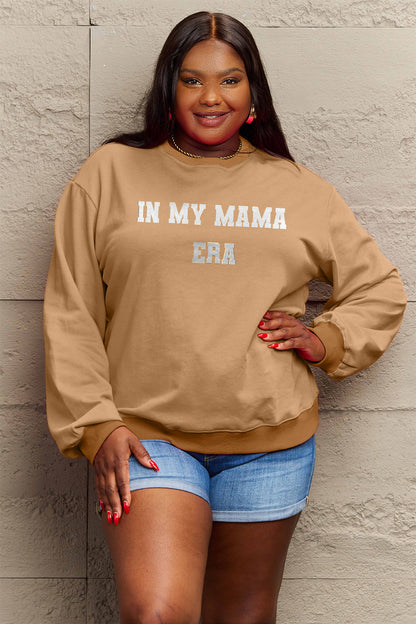 Simply Love Full Size IN MY MAMA EAR Graphic Sweatshirt-Jewearrings