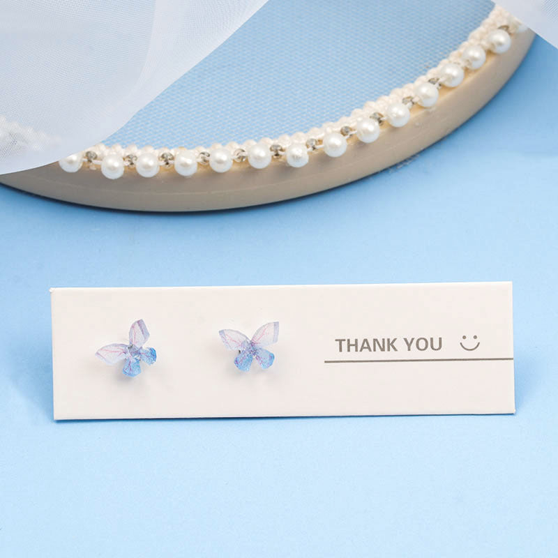 Super Fairy S925 Silver Needle Color Three-dimensional Butterfly Female Stud Earrings-Jewearrings