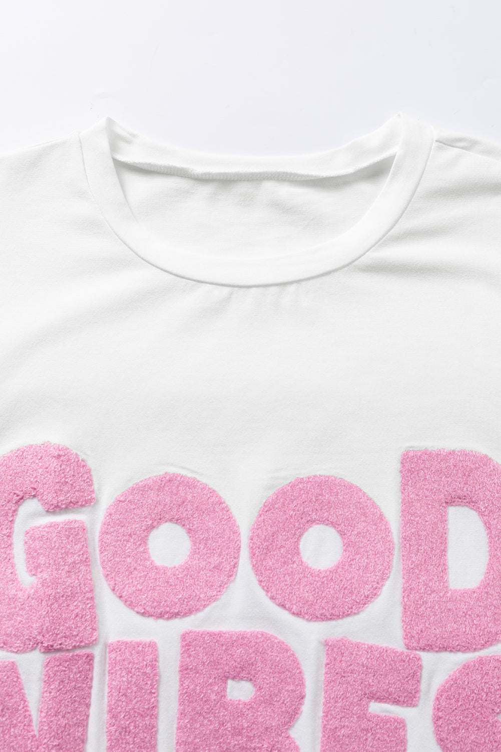 GOOD VIBES Round Neck Half Sleeve T-Shirt-Jewearrings