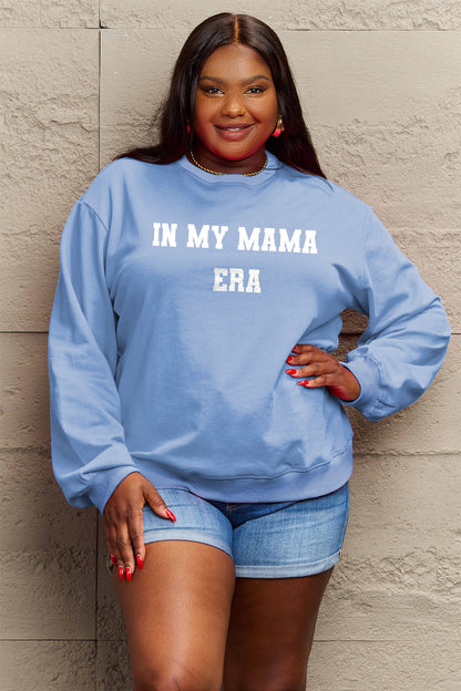 Simply Love Full Size IN MY MAMA EAR Graphic Sweatshirt-Jewearrings