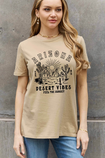 Simply Love Simply Love Full Size ARIZONA DESERT VIBES FEEL THE SUNSET Graphic Cotton Tee-Jewearrings