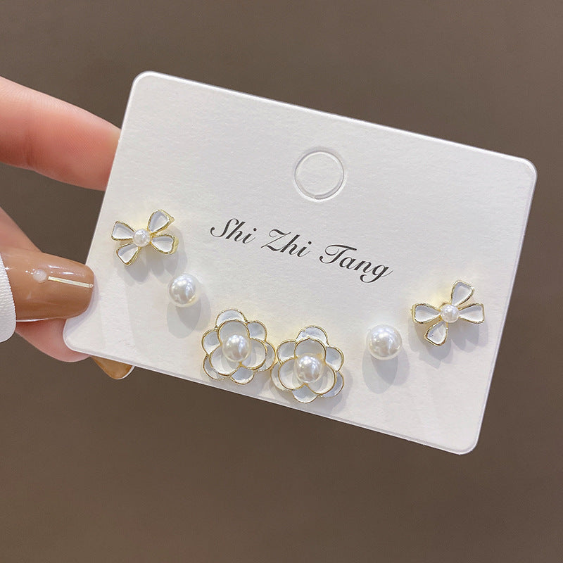 Women's Fashion Simple Silver Pin Earrings Set-Jewearrings