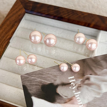 Simple And Light Luxury Fashion Champagne Pearl Earrings-Jewearrings