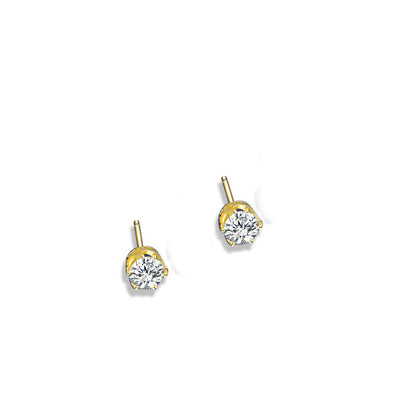 Fashion S925 Sterling Silver Crown Six Prong Earrings-Jewearrings