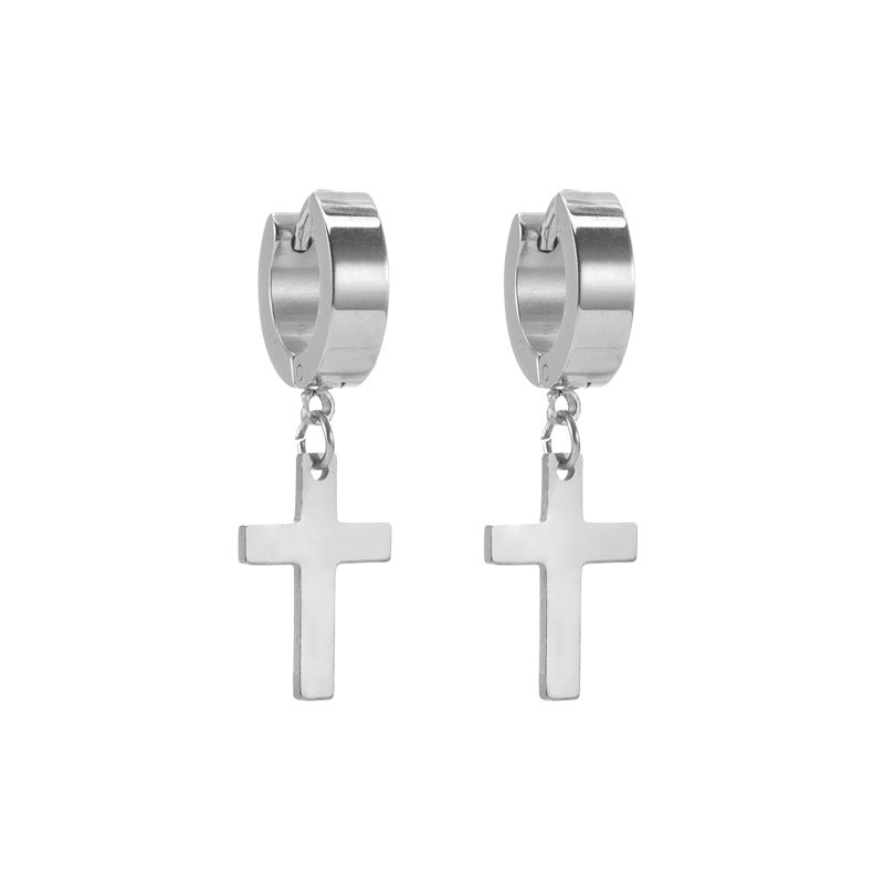 Cross Earrings European Style Temperament Flat-Jewearrings