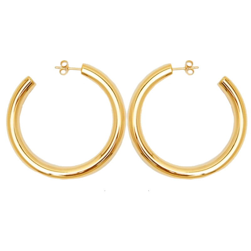 Minimalist C Circle European And American Hoop Wind Ins Super Fire Earrings-Jewearrings