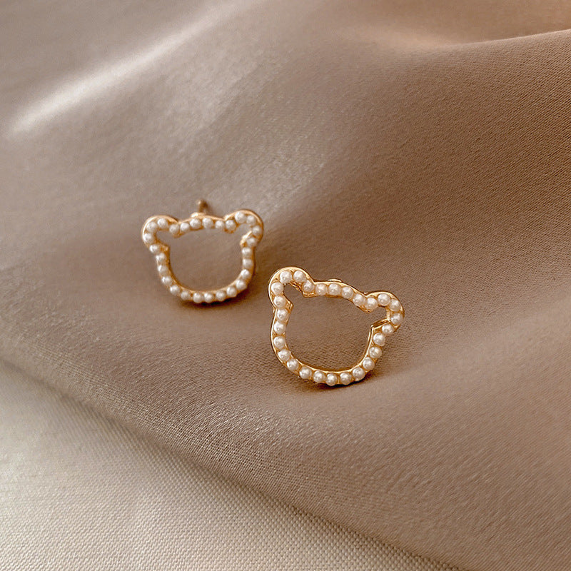 Women's Retro Simple Matte Gold Metal Earrings-Jewearrings