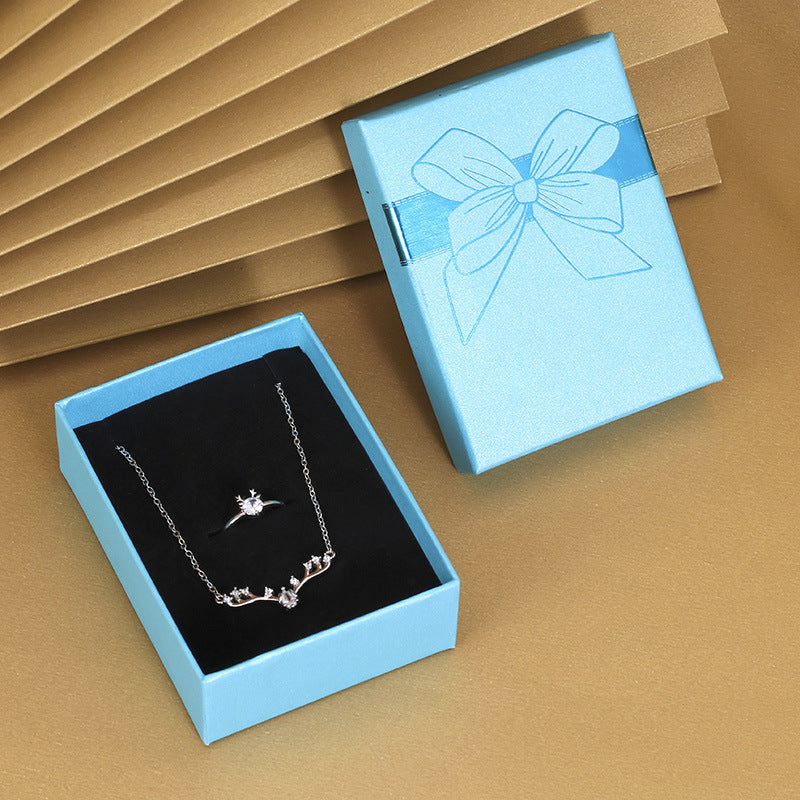 Bow Necklace Earrings Packaging Gift Box-Jewearrings