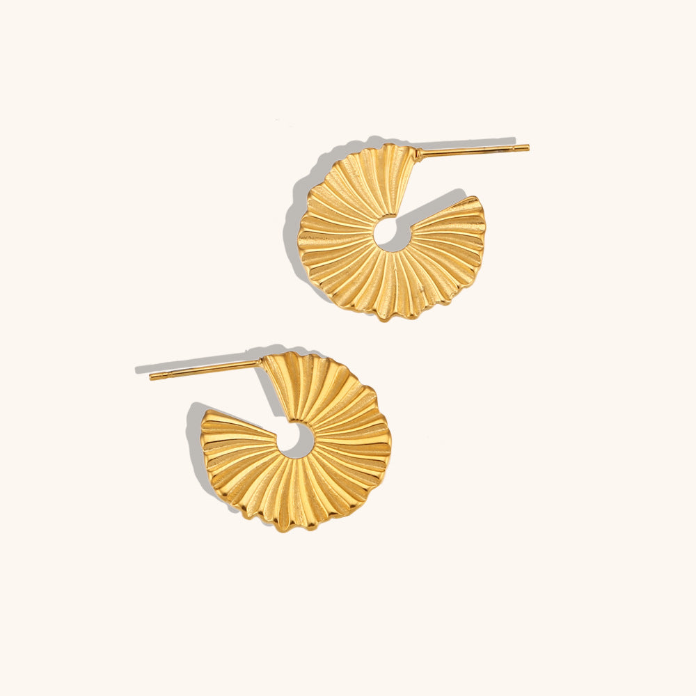 Exaggerated SUNFLOWER Metal Stud Earrings-Jewearrings