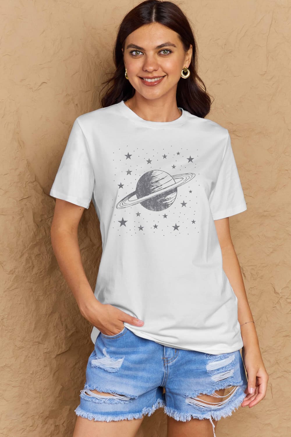 Simply Love Full Size Planet Graphic Cotton T-Shirt-Jewearrings