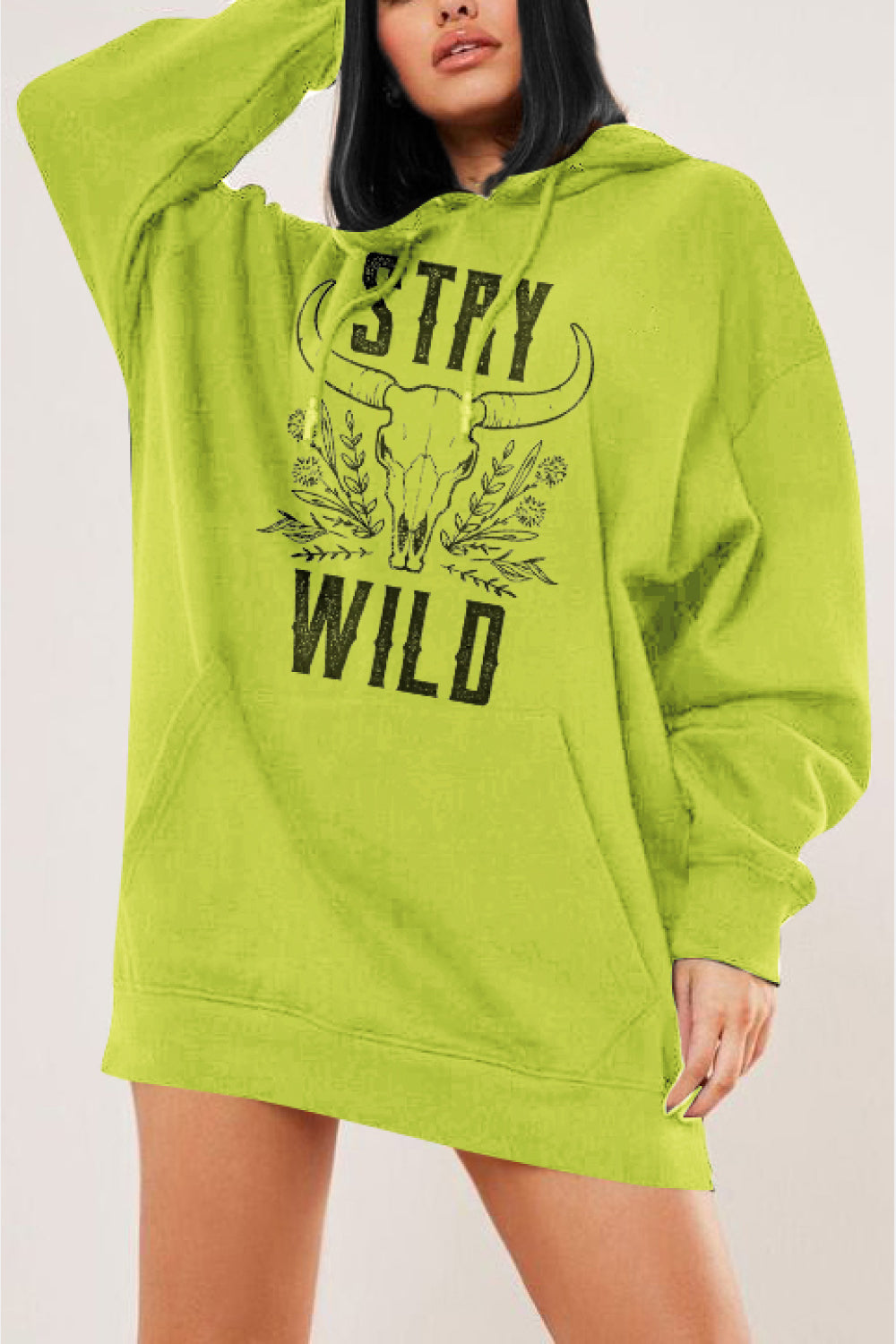 Simply Love Simply Love Full Size STAY WILD Graphic Hoodie-Jewearrings