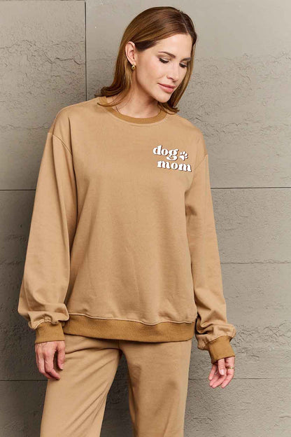 Simply Love Simply Love Full Size Round Neck Dropped Shoulder DOG MOM Graphic Sweatshirt-Jewearrings