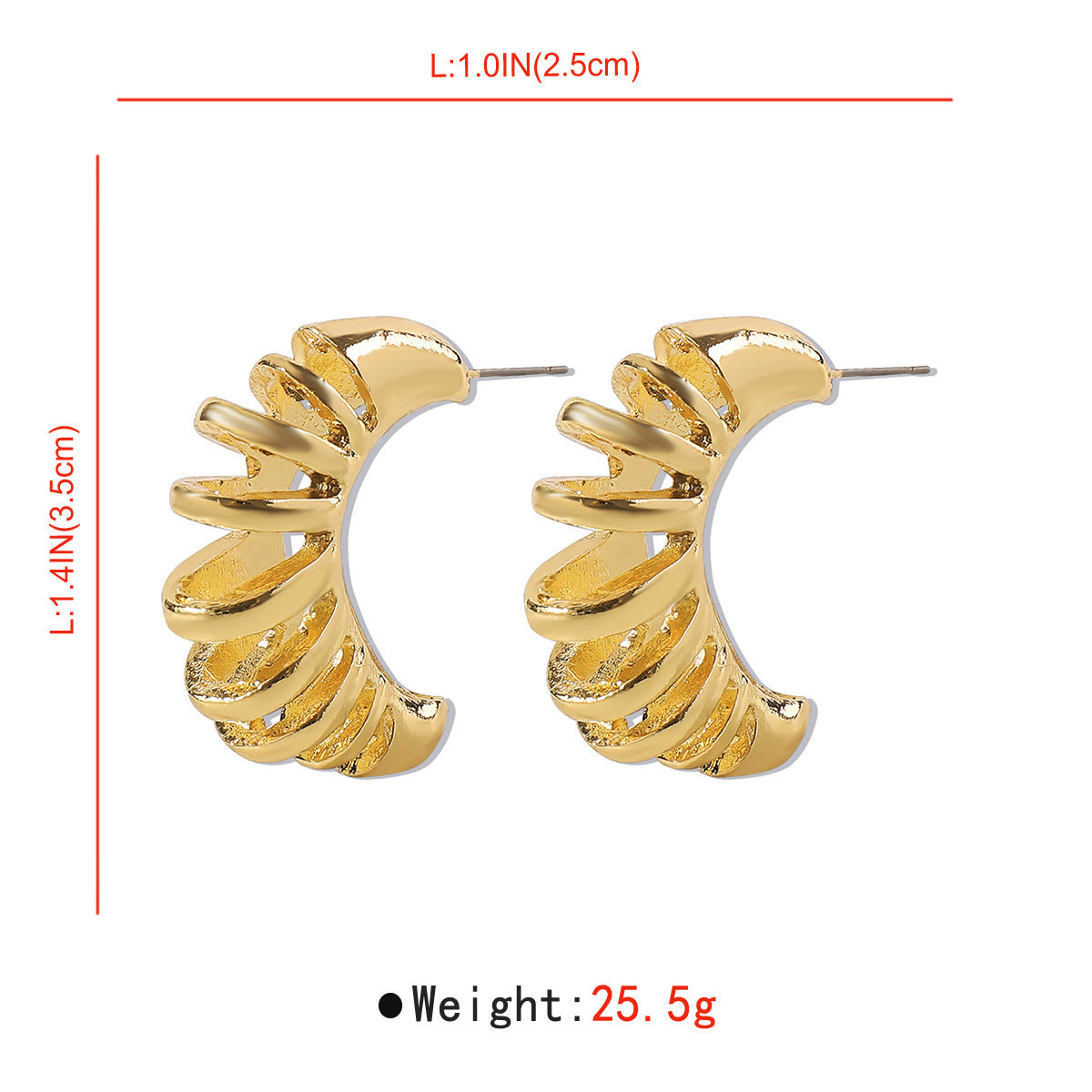 Cold Style Retro Hollow Stud Earrings Women-Jewearrings