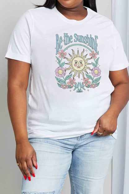 Simply Love Simply Love Full Size BE THE SUNSHINE Graphic Cotton Tee-Jewearrings